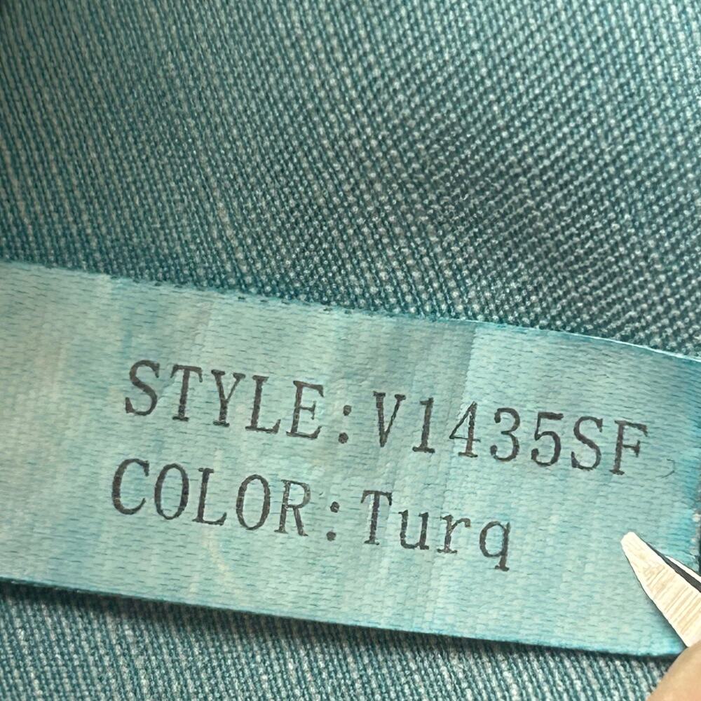 Ryan Michael men's silk linen blend turquoise snap button western shirt XL - Picture 11 of 12